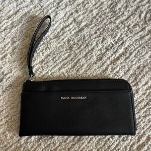 Dana Buchman Black Clutch with Wrist Strap